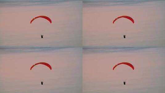 人正在玩滑翔伞高清在线视频素材下载