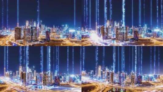 科技感智慧城市科技城市高清在线视频素材下载
