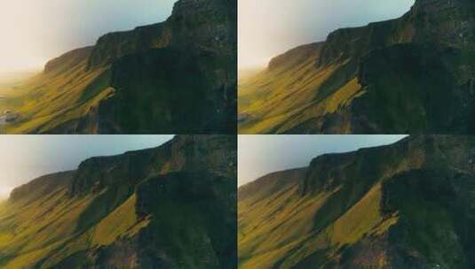 航拍悬崖山壁自然风光高清在线视频素材下载