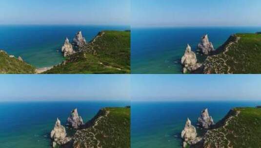 葡萄牙辛特拉普拉亚达乌尔萨海滩风景高清在线视频素材下载