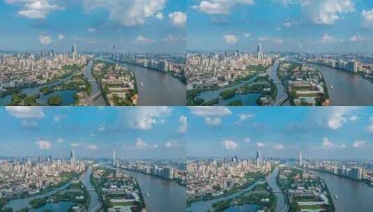 广州城市风光高清航拍延时视频高清在线视频素材下载