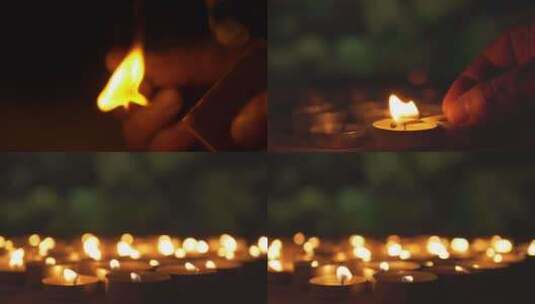 蜡烛 烛光 悼念 致敬 平凡 伟大高清在线视频素材下载