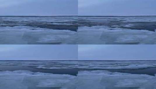 黑龙江跑冰排竖版 长时间视频 适合助眠节目高清在线视频素材下载