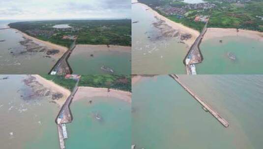 广西北海涠洲岛廊桥大海海洋旅游旅行高清在线视频素材下载