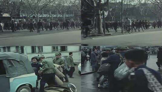 七十年代上海街头交通运输历史素材高清在线视频素材下载