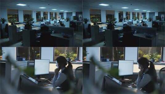 办公室女性工作场景高清在线视频素材下载