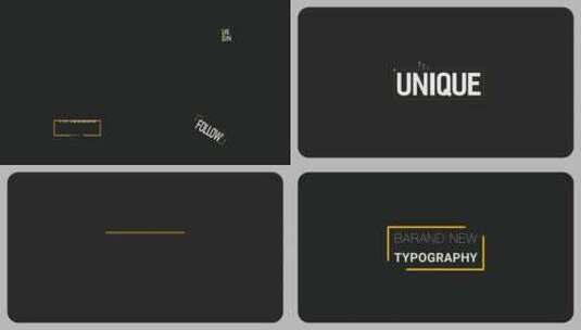 动态时尚感独特文字标题素材包AE模板高清AE视频素材下载