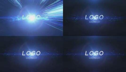 科技感光效能量粒子LOGO片头高清AE视频素材下载