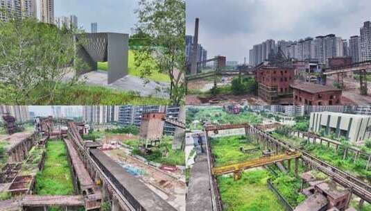 广州荔湾广钢公园航拍高清在线视频素材下载