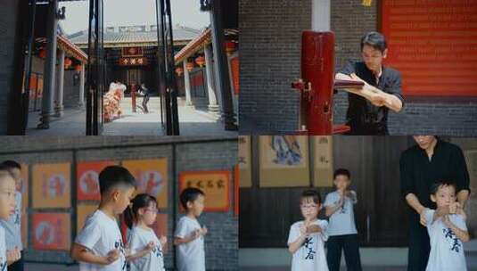 佛山功夫咏春叶问武术文化传承咏春功夫展示高清在线视频素材下载