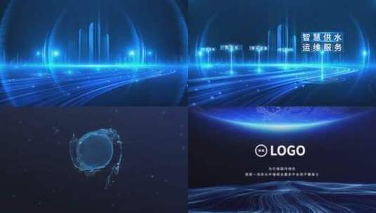 科技小标题与LOGO定版高清AE视频素材下载