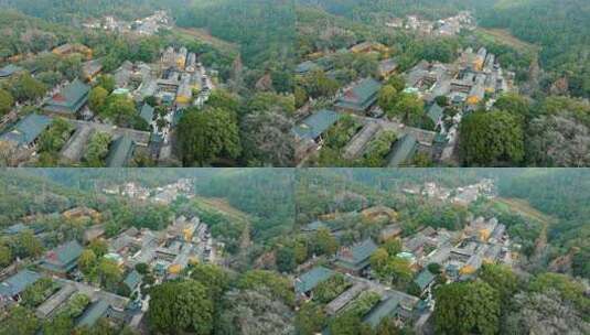 浙江台州国清寺天台山寺庙航拍高清在线视频素材下载