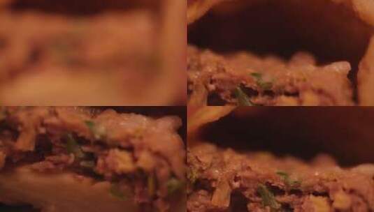 北京小吃门钉肉饼 (13)高清在线视频素材下载