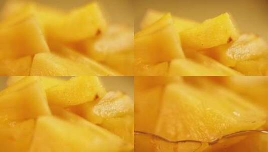 菠萝切块菠萝果肉 (5)高清在线视频素材下载