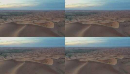 阿拉善腾格里沙漠环绕航拍视频高清在线视频素材下载