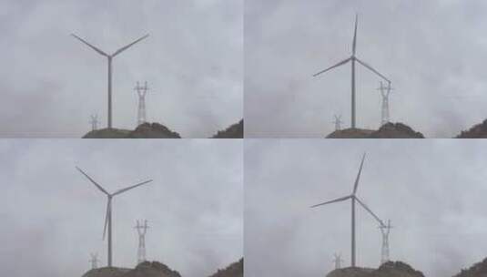 风力发电风车素材高清在线视频素材下载