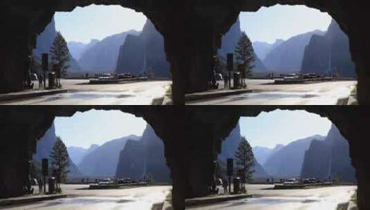 公路隧道里面的风景高清在线视频素材下载