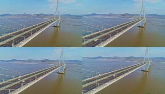 厦门漳州跨海大桥厦漳大桥航拍高清在线视频素材下载