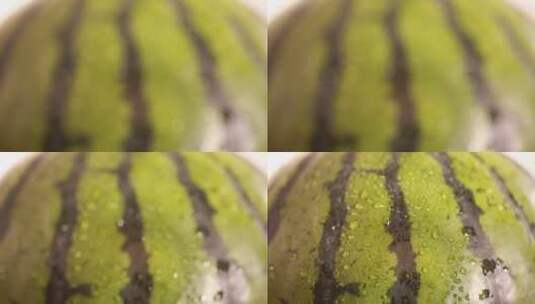 吃西瓜切好的西瓜果肉高清在线视频素材下载