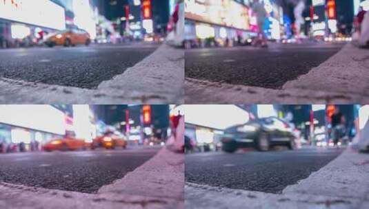 纽约街道的延时镜头高清在线视频素材下载