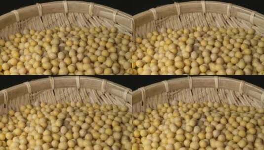 4K五谷杂粮黄豆食品健康有机农产品高清在线视频素材下载