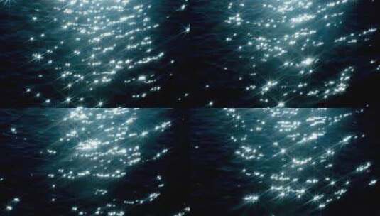 夜晚波光粼粼的水面高清在线视频素材下载