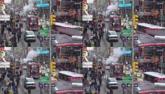 时代广场上拥堵的交通高清在线视频素材下载