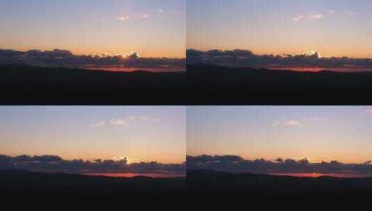 山中美丽的日落高清在线视频素材下载