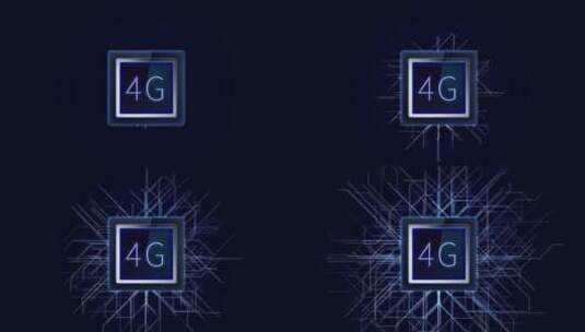 4G三维科技感电路板生长线条场景高清在线视频素材下载