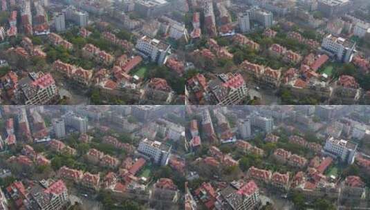 上海法租界老洋房街景航拍高清在线视频素材下载