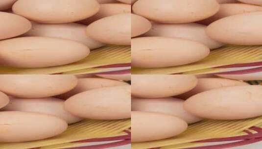 新鲜农产品乡里土鸡蛋4k竖版滑轨平移高清在线视频素材下载