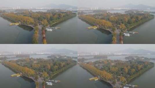 南京玄武湖4A景区航拍高清在线视频素材下载