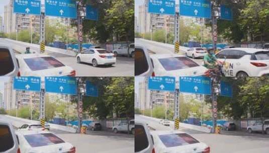 4K北上广马路行人车流5高清在线视频素材下载