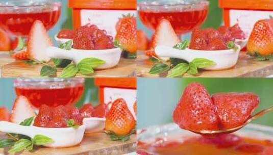 冰冻草莓高清在线视频素材下载