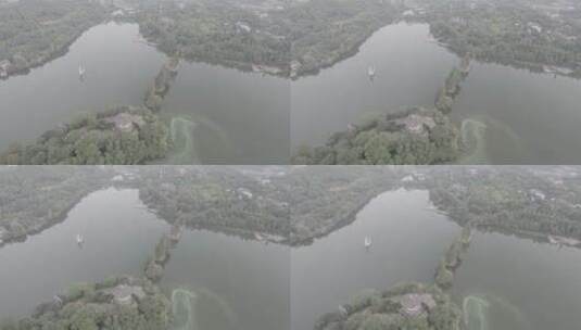 湖南衡阳南湖公园航拍4k高清在线视频素材下载