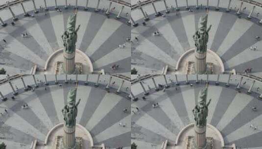 哈尔滨防洪纪念塔高清在线视频素材下载