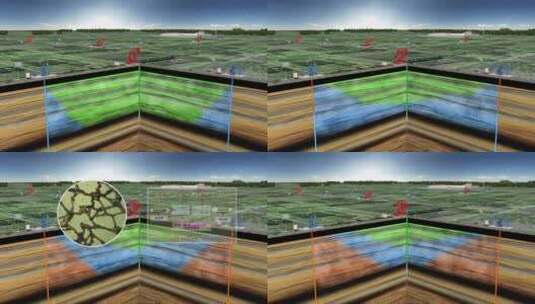 采油动画 地层 石油 抽油机 石油动画高清在线视频素材下载