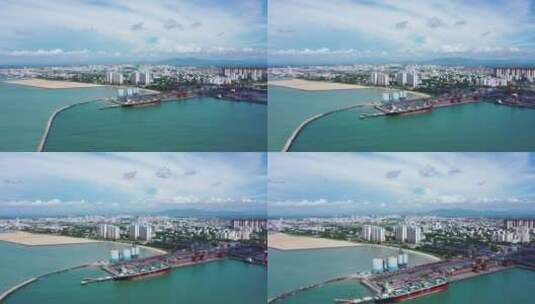 东方市港口码头前进越过高清在线视频素材下载