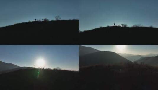 自然风光视频中国西部逆光高原湖泊高山阳光高清在线视频素材下载