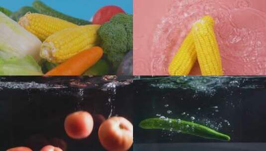 蔬菜 水中蔬菜高清在线视频素材下载