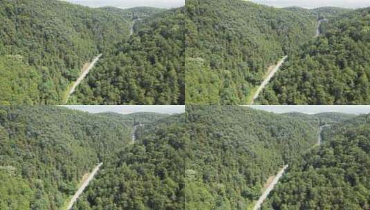 航拍大山森林公里绿色植物高清在线视频素材下载