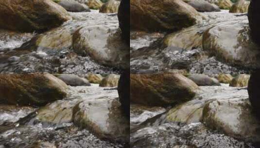 夏日山涧溪流特写 清凉舒心高清在线视频素材下载