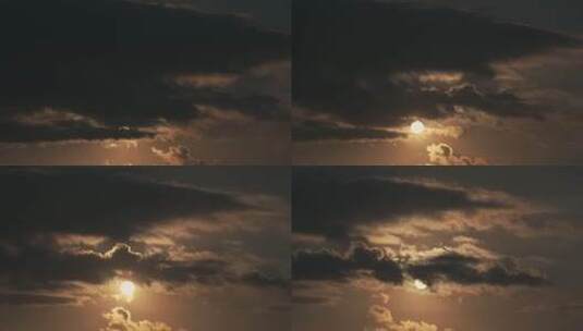 4k太阳日出被云层遮挡延时视频高清在线视频素材下载