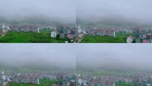 云雾中的乡镇高清在线视频素材下载