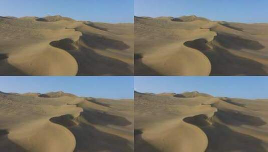 甘肃敦煌鸣沙山沙漠沙丘地貌高清在线视频素材下载