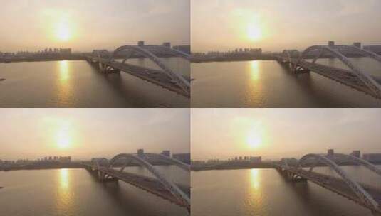 南昌桥梁艾溪湖大桥高清在线视频素材下载
