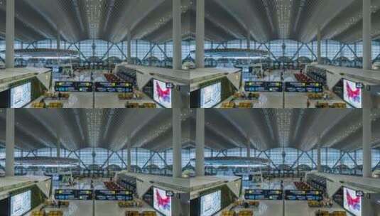 【8K延时】白云机场T2航站楼候机厅民航高清在线视频素材下载