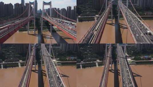 （新片场独家）重庆鹅公岩大桥航拍素材3高清在线视频素材下载