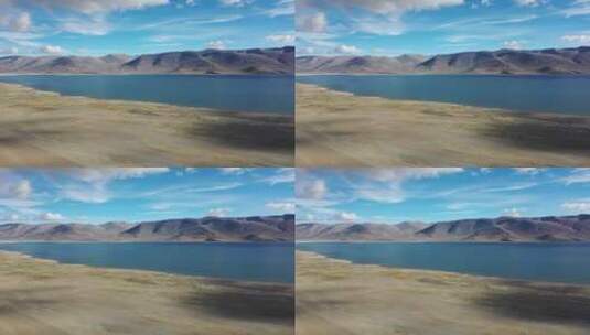 原创西藏阿里地区公珠错自然风光航拍高清在线视频素材下载