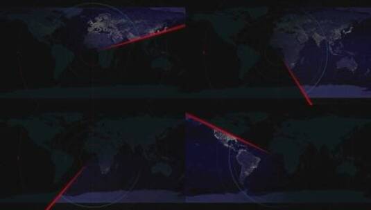 4k世界地图雷达扫描视频素材高清在线视频素材下载